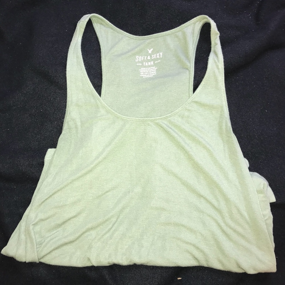 light green basic tank top
